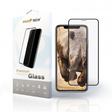 RhinoTech 2 Tvrzené ochranné 3D sklo pro Apple iPhone XR / 11 - černé