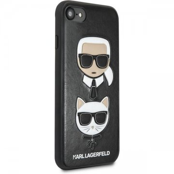Karl Lagerfeld Karl and Choupette pouzdro iPhone 7/8/SE2020 černé