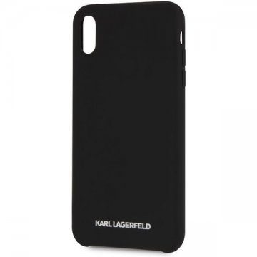 Karl Lagerfeld Silver Logo Silicone Case iPhone XR černé