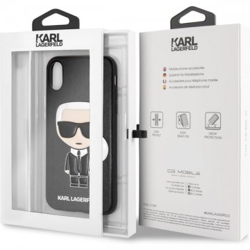 Karl Lagerfeld Ikonik TPU pouzdro iPhone X/XS černé