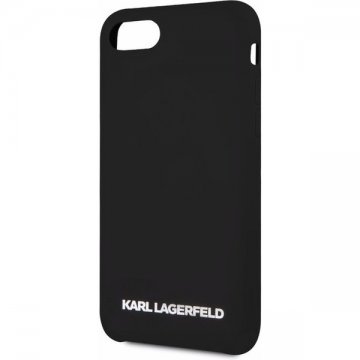 Karl Lagerfeld Silver Logo Silicone Case iPhone 7/8 černé