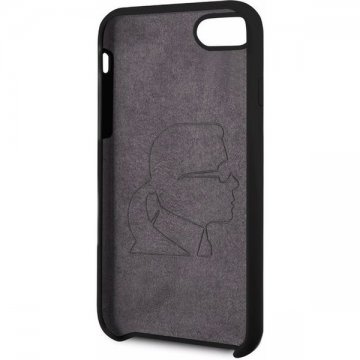 Karl Lagerfeld Silver Logo Silicone Case iPhone 7/8 černé