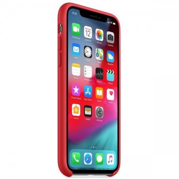 Apple silikonový kryt iPhone X/XS červený