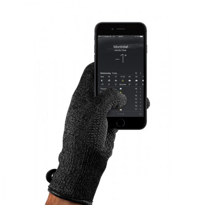 MUJJO Dvouvrstvé dotykové rukavice pro SmartPhone - velikost L - černé