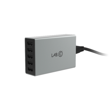 LAB.C X5 5Port USB Hub - nabíječka - 5 portů, nabíječka, šedá