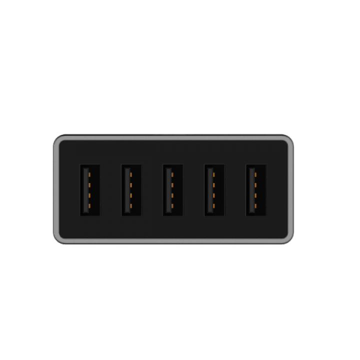 LAB.C X5 5Port USB Hub - nabíječka - 5 portů, nabíječka, šedá