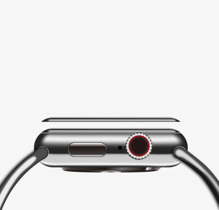 COTEetCI 4D Black-Rim Full Glue ochranné sklo for Apple Watch 44mm