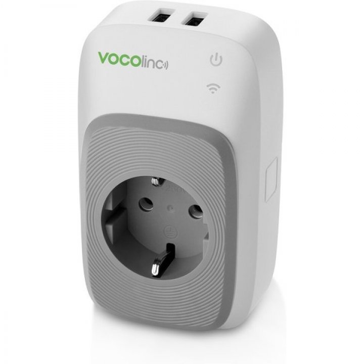 Vocolinc Smart adapter, 2x USB port + night light - chytrá zásuvka