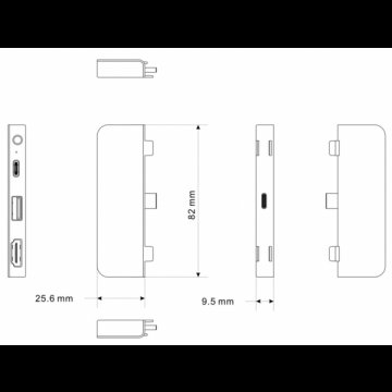 HyperDrive 4 v 1 USB-C Hub pro iPad Pro – Stříbrný