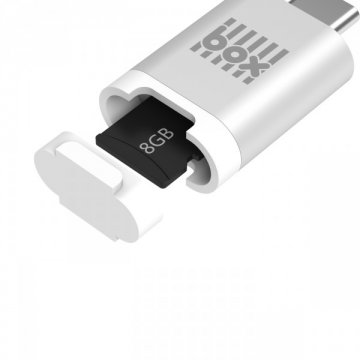 BOX Products USB-C čtečka paměťových karet - stříbrná