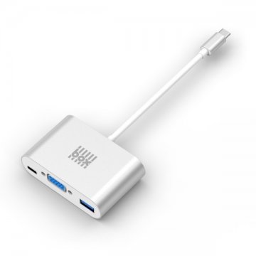 BOX Products redukce USB-C na VGA + USB 3.0 - stříbrná