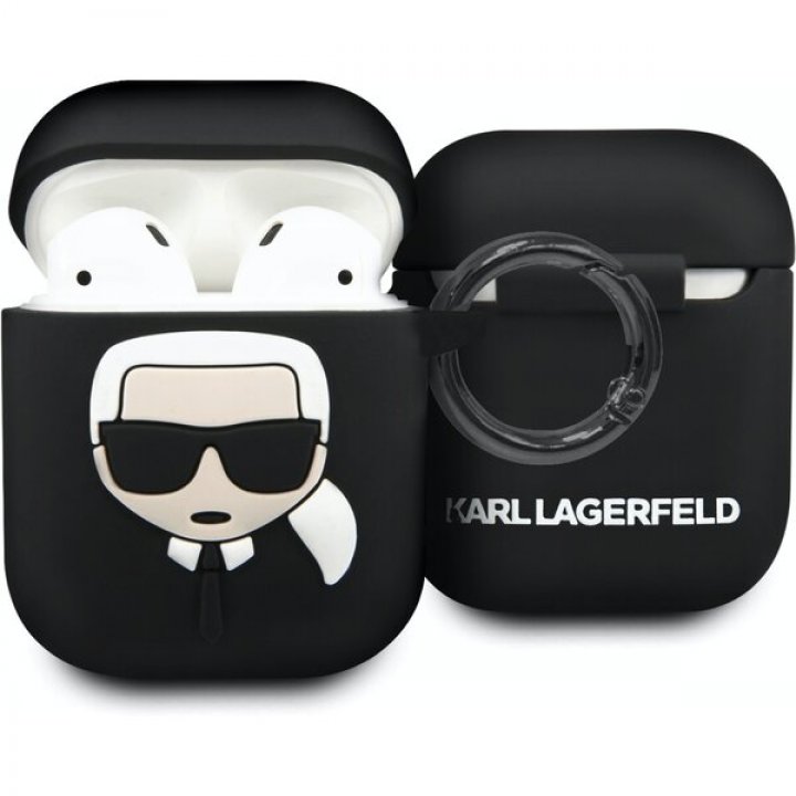 Karl Lagerfeld silikonový kryt pro Airpods černý