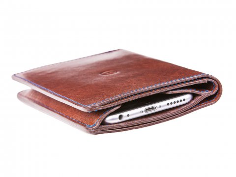 DannyP kožená peněženka  na iPhone 8 / 7 / 6 / SE2020 / SE2022 hnědá