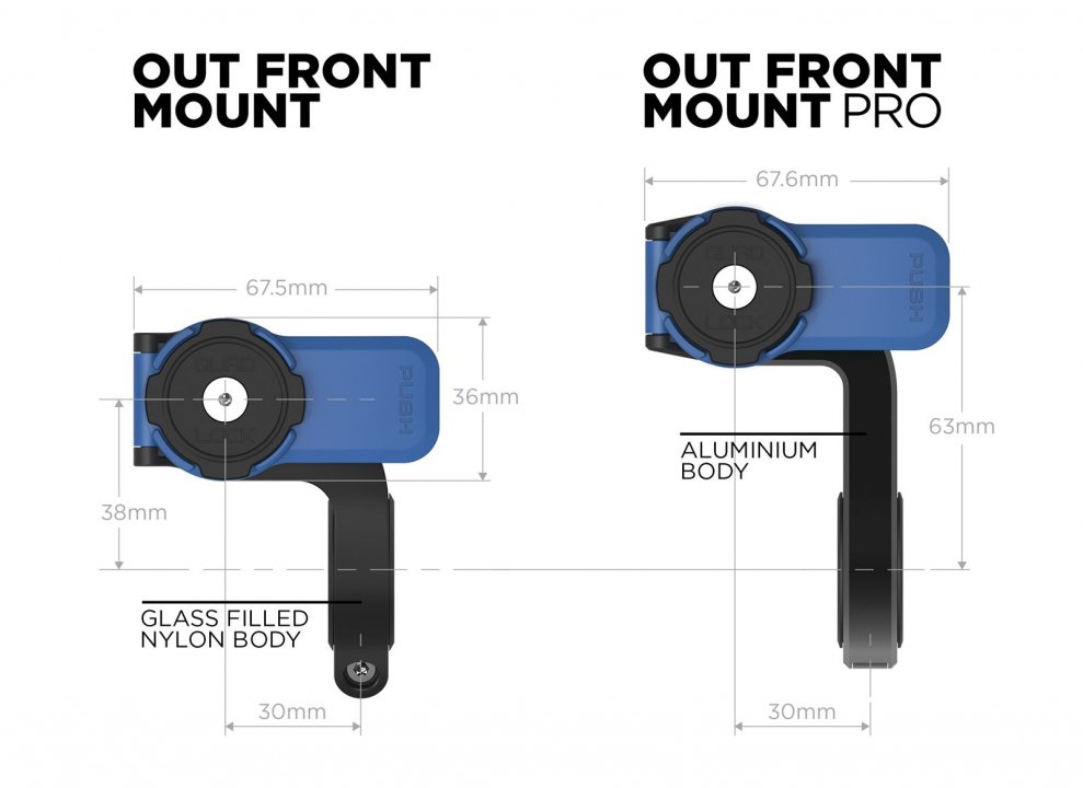 Quad Lock Out Front Mount PRO - Držák mobilního telefonu na kolo