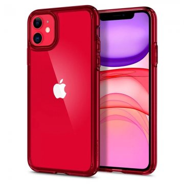 Spigen Ultra Hybrid, ochranný kryt pro iPhone 11, červený