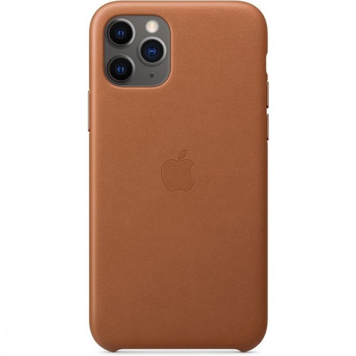 Pouzdro Apple kožené pro iPhone 11 Pro sedlově hnědé