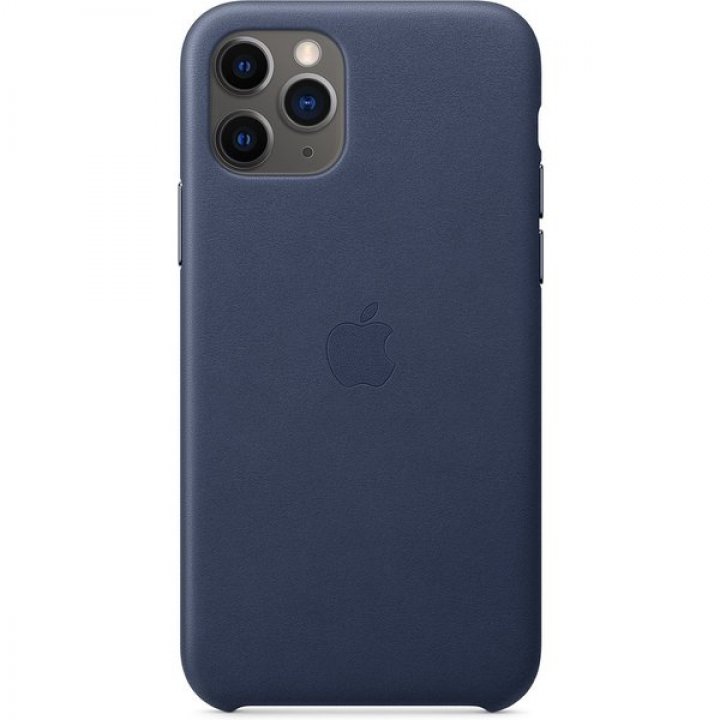 Pouzdro Apple kožené pro iPhone 11 Pro půlnočně modré