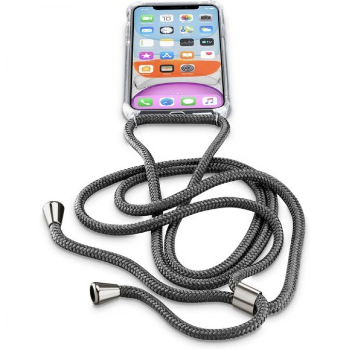 Cellularline Neck-Case - obal se šňůrkou na krk - iPhone 11 černý