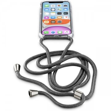 Cellularline Neck-Case - obal se šňůrkou na krk - iPhone 11 černý