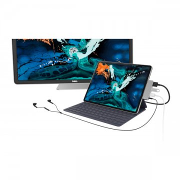 HyperDrive DUO 7 ve 2 USB-C Hub na MacBook Pro / Air  - šedý