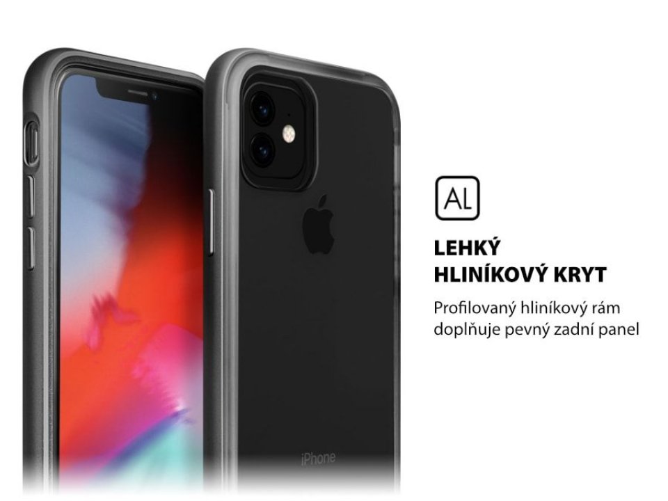 LAUT Exoframe – ochranný kryt pro iPhone 11 - stříbrný