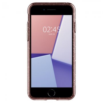 Spigen Liquid Crystal Glitter, ochranný kryt pro iPhone SE2022 / SE2020 / 8 / 7 - růžový