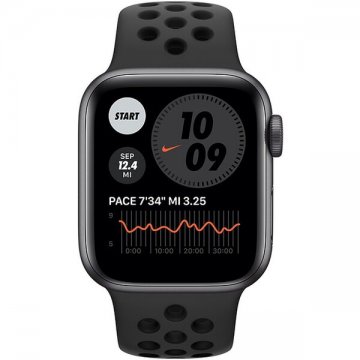 Apple Watch Nike SE (2020) 44mm vesmírně šedý hliník s antracitovým / černým sportovním řemínkem