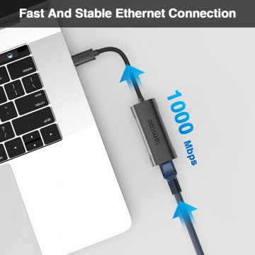 tomtoc adaptér – USB-C (Thundebolt 3) na Gigabit Ethernet