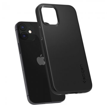 Spigen Thin Fit, ochranný kryt pro iPhone 12 mini, černý