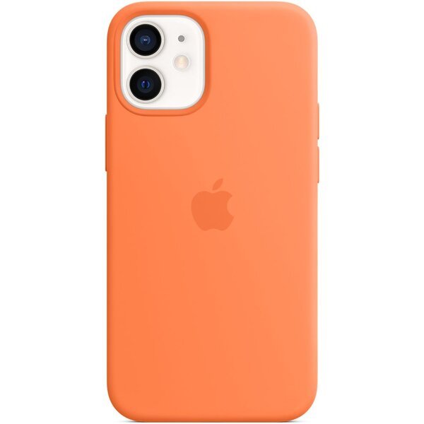 Apple silikonový kryt s MagSafe na iPhone 12 mini kumkvatově oranžový