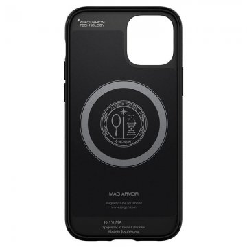 Spigen MagArmor, ochranný kryt s MagSafe pro iPhone 12 / 12 Pro, černý