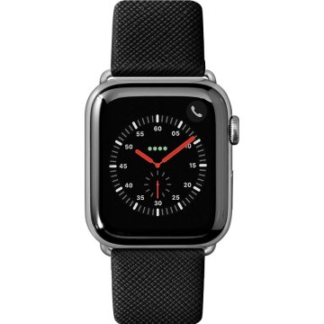 LAUT Prestige – saffiánový řemínek na Apple Watch 42 / 44 / 45 / 49 mm, černý