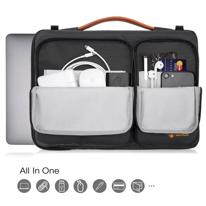 tomtoc - Messenger ochranné pouzdro pro MacBook Pro 16", černá