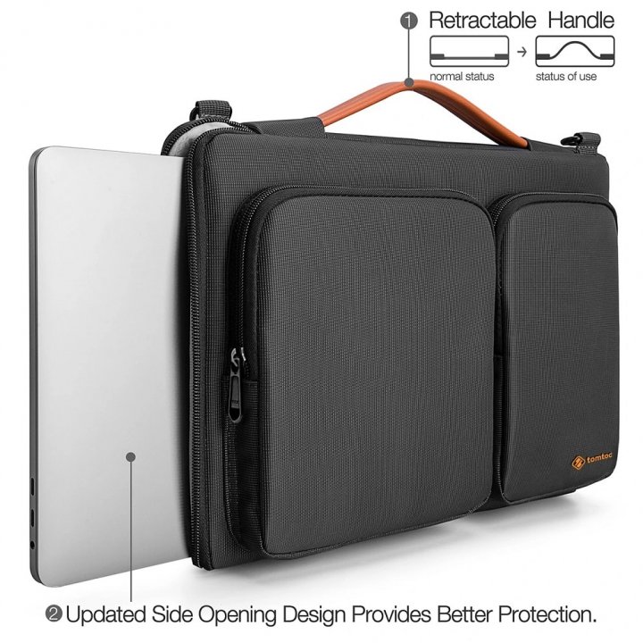 tomtoc - Messenger ochranné pouzdro pro MacBook Pro 16", černá