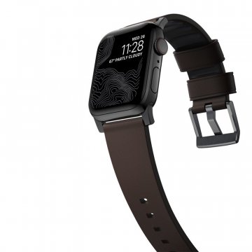 Nomad Active Strap Pro hnědý řemínek s černou přezkou Apple Watch 49 / 45 / 44 / 42 mm