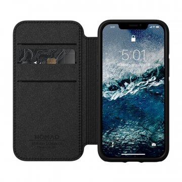 Nomad Rugged Folio, flipový kryt pro iPhone 12 mini - černý