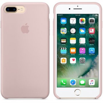 Apple silikonový kryt iPhone 8 Plus / 7 Plus pískově růžový