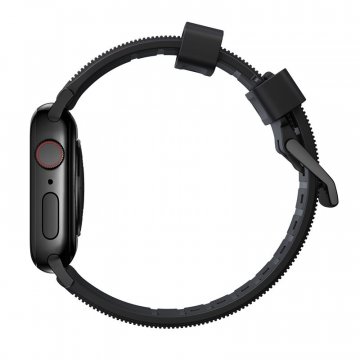 Nomad Rugged Strap, černý řemínek s černou přeskou pro Apple Watch 41 / 40 / 38 mm