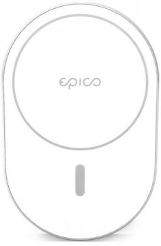 EPICO bezdrátová nabíječka do auta Elipse s Magsafe, 15W, 18W QC, stříbrná