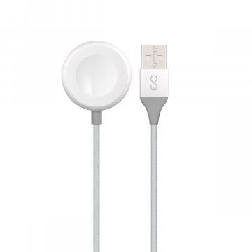 EPICO Apple Watch nabíjecí kabel (USB-A, 1,2 m) - stříbrný