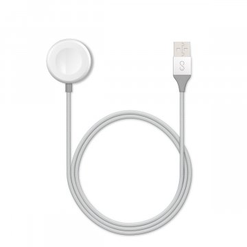 EPICO Apple Watch nabíjecí kabel (USB-A, 1,2 m) - stříbrný