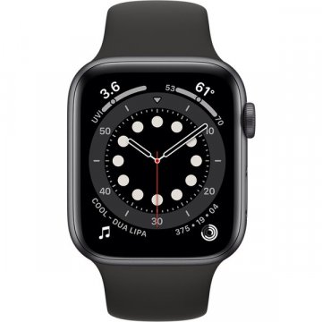 Apple Watch Series 6 Cellular 40mm vesmírně šedý hliník s černým sportovním řemínkem
