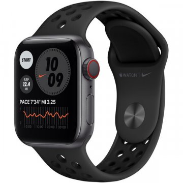 Apple Watch Nike Series 6 Cellular 40mm vesmírně šedý hliník s antracit/černým sportovním řemínkem