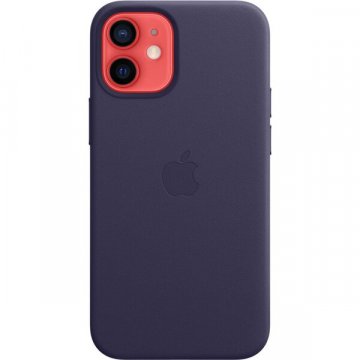 Apple kožený kryt s MagSafe iPhone 12 mini temně fialový