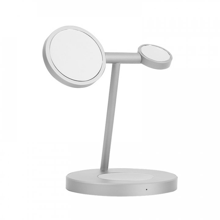 COTEetCI WS-31 MagSafe 3in1 nabíjecí stojánek pro AirPods / iPhone / Apple Watch - stříbrný