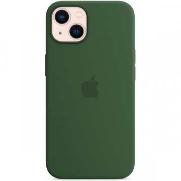 Apple silikonový kryt s MagSafe na iPhone 13 jetelově zelený
