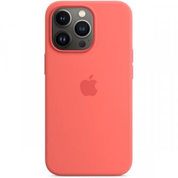 Apple silikonový kryt s MagSafe na iPhone 13 Pro Max pomelově růžový
