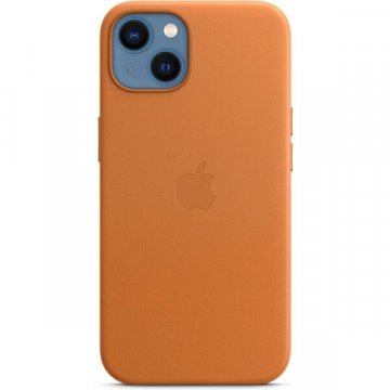 Apple kožený kryt s MagSafe na iPhone 13 zlatohnědý