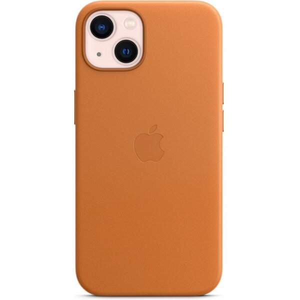 Apple kožený kryt s MagSafe na iPhone 13 mini zlatohnědý