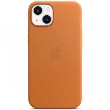 Apple kožený kryt s MagSafe na iPhone 13 mini zlatohnědý